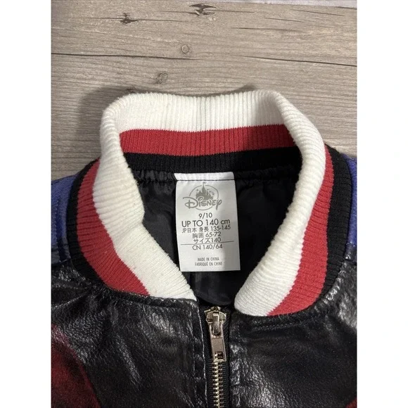 Disney Descendants Evie Costume Jacket Child Size Large 9/10 Faux Leather Moto - Picture 5 of 10